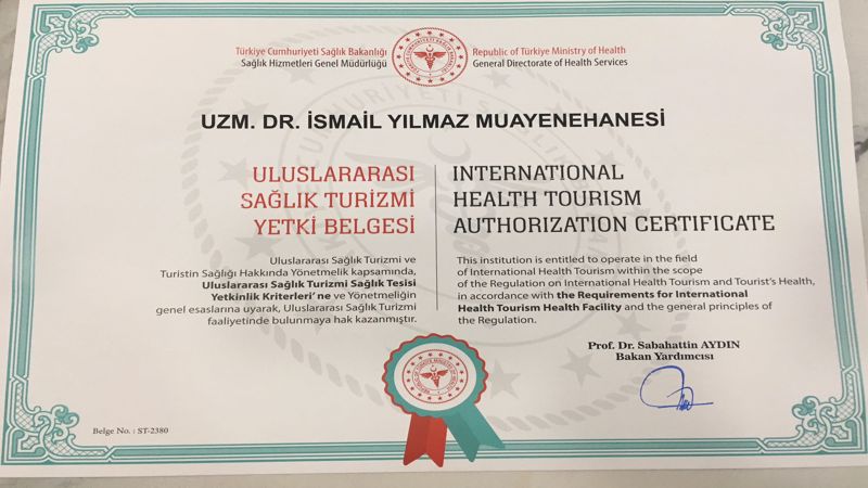 Sağlık Turizmi Yetki Belgesi